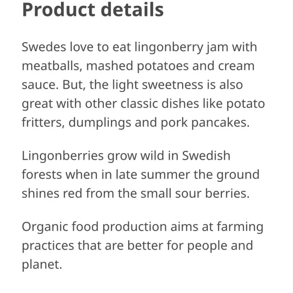 Organic Sylt Lingon IKEA Lingonberry Preserve Thanksgiving jam spread *fast ship